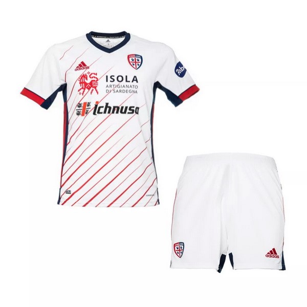 Camiseta Cagliari Calcio Segunda equipo Niños 2020-21 Blanco
